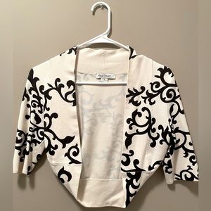 Patterned bolero cardigan